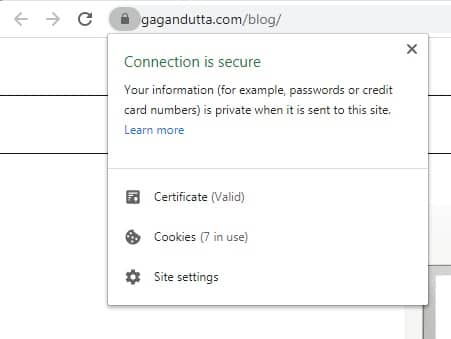 SSL image - freelance web designer - gagandutta.com